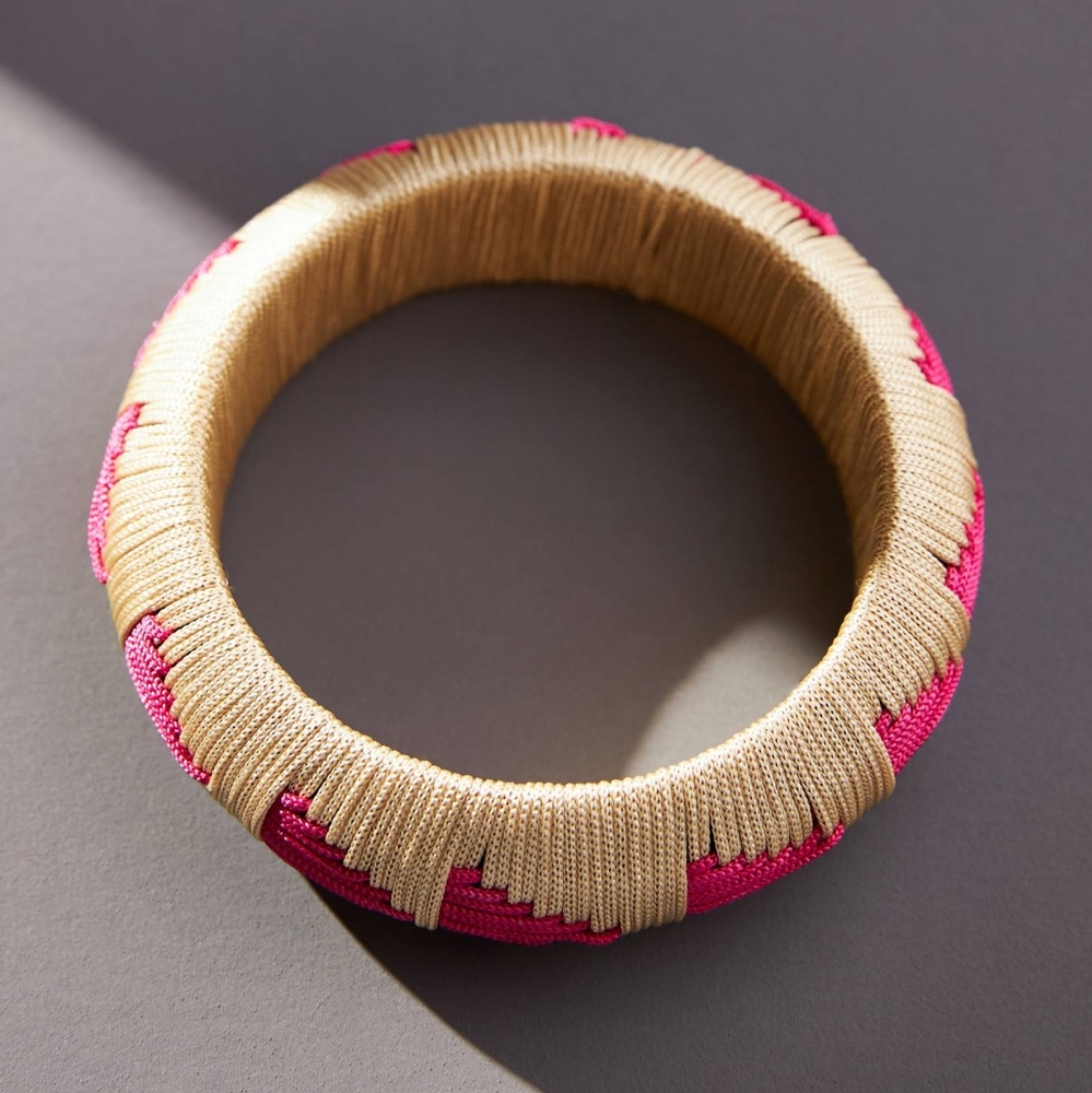 Anthropologie Woven Patterned Bangle Bracelet